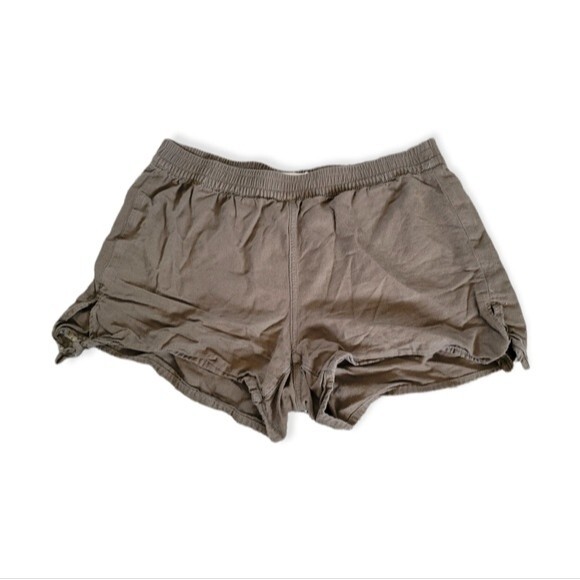 Madewell Olive Green Side Tie Pull On Shorts Size Small - Picture 1 of 7